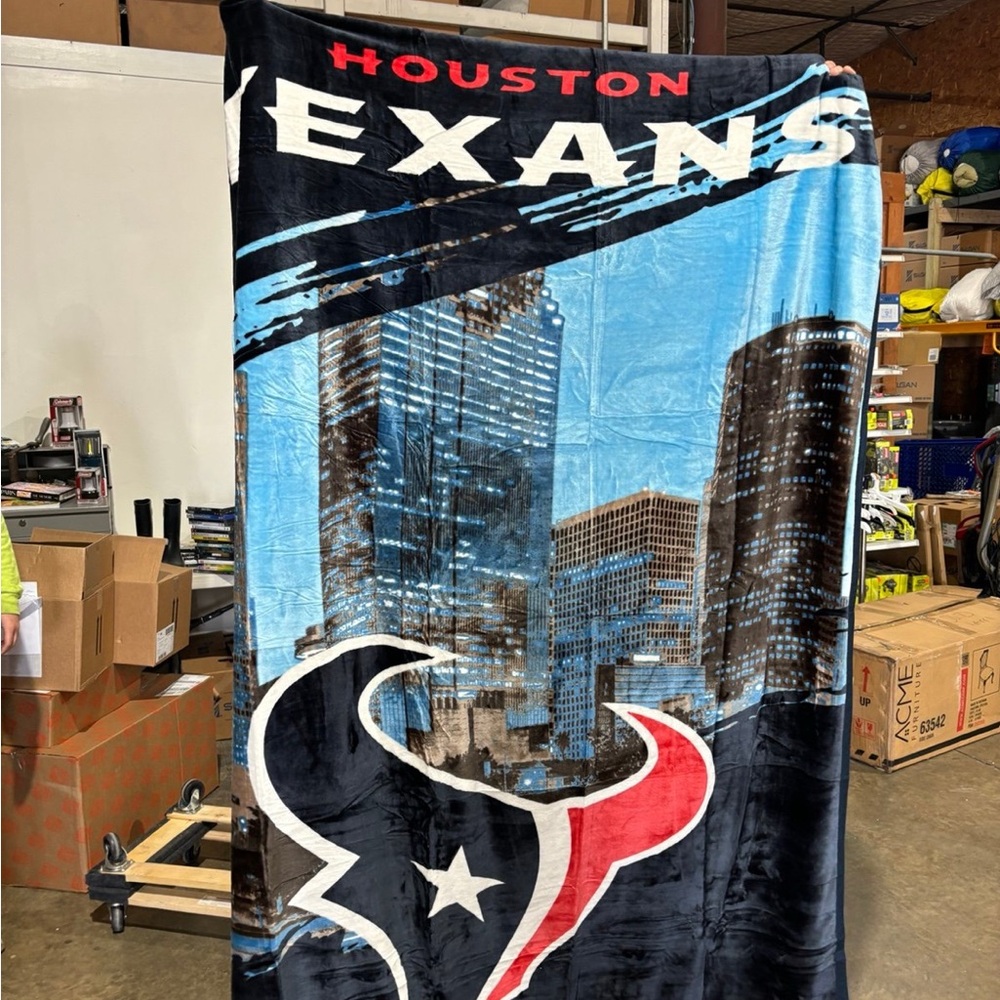 Houston Texans Skyline NFL CITY NIGHTS 60X80 THROW Blanket